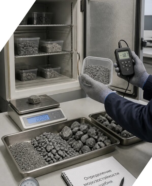 Определение морозостойкости щебня в Черкесске от 3569 р. | ЭкспертизаРоссия