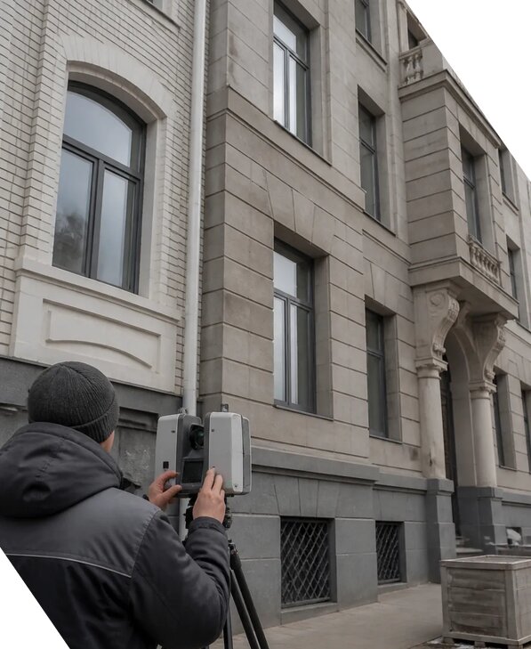 Лазерное сканирование фасадов зданий для обследования в Черкесске
