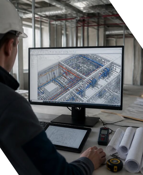 Создание BIM модели инженерных сетей для объектов в Черкесске